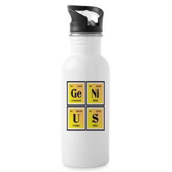 Genius | Periodic Table of Elements - Water bottle with straw - white - Right