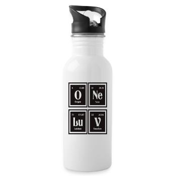 One Love - Periodic Table of Elements - Water bottle with straw - white - Right