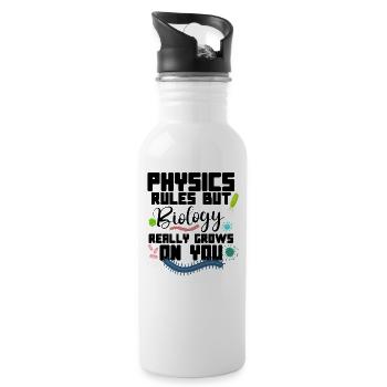 Microbiologist Microbiology Lab Staph Biology - Water bottle with straw - white - Right