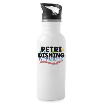 Microbiologist Microbiology Lab Staph Biology - Water bottle with straw - white - Right