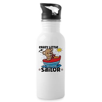 Sailing Sailboat Boating Kid Child Yacht Boat - Trinkflasche mit integriertem Trinkhalm - Weiß - Rechts
