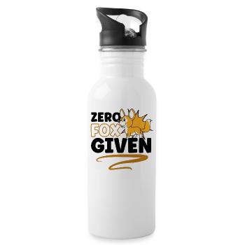 Fox lovers Foxes Love red fox Cuter - Water bottle with straw - white - Right