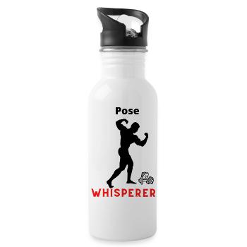 Pose Whisperer - Water bottle with straw - white - Right