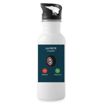 la piste m'appelle - Gourde avec paille intégrée - blanc - Droite