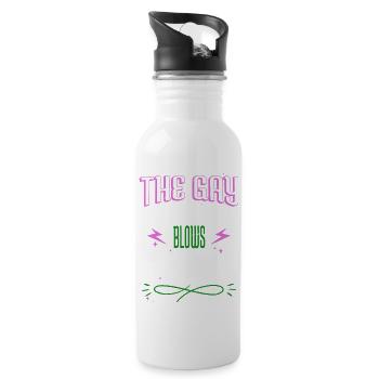 electrical electrician craft boys cool design - Trinkflasche mit integriertem Trinkhalm - Weiß - Rechts