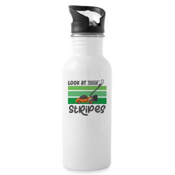 Garden Plants Gardener Lawn Mowing Leaf Blowers - Water bottle with straw - white - Right
