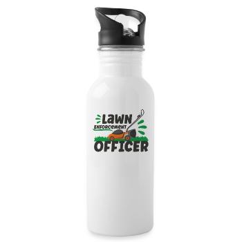 Garden Plants Gardener Lawn Mowing Leaf Blowers - Water bottle with straw - white - Right