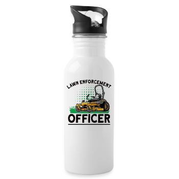 Garden Plants Gardener Lawn Mowing Leaf Blowers - Water bottle with straw - white - Right