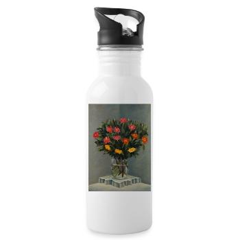 Surrealist painting. Bodegon - Water bottle with straw - white - Right