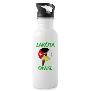 LAKOTA Oyate 1 - Trinkflasche mit integriertem Trinkhalm - Weiß - Rechts