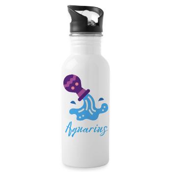 Aquarius 2 - Gourde avec paille intégrée - blanc - Droite