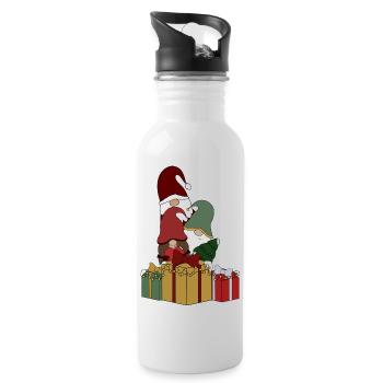 Wichtel - Trinkflasche mit integriertem Trinkhalm - Weiß - Rechts