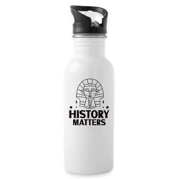 History historian History - Water bottle with straw - white - Right