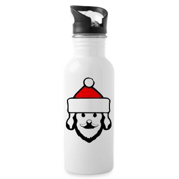Chapeau de Noël Père Noël Noël 7 - Gourde avec paille intégrée - blanc - Droite