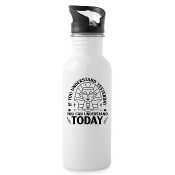 History historian History - Water bottle with straw - white - Right