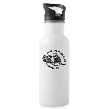 Snowmobile Snowmobile Winter Sports Gift Idea - Water bottle with straw - white - Right