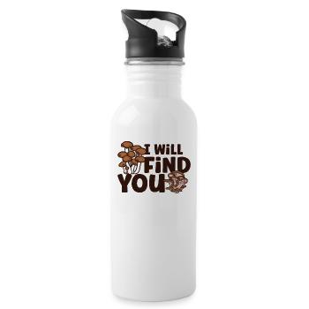 Morels Mushroom Picker Mushroom Farmer Mushroom - Trinkflasche mit integriertem Trinkhalm - Weiß - Rechts