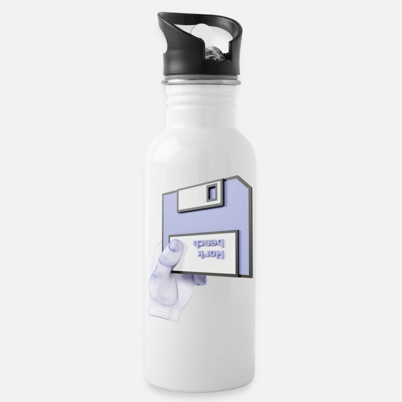 work bench 3D - Water bottle with straw - white
