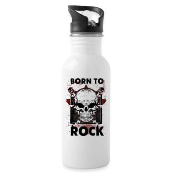 Rock Music - Born To Rock - Water bottle with straw - white - Right