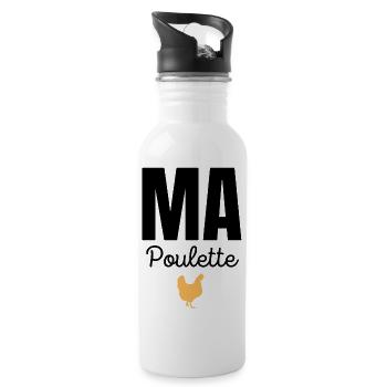 ma poulette - Gourde avec paille intégrée - blanc - Droite