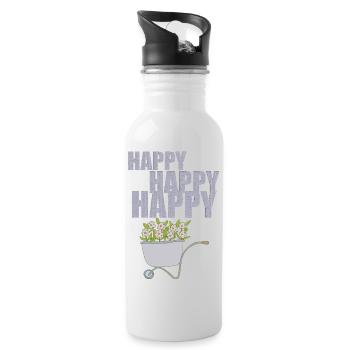 SCHUBKARREN HAPPY - Trinkflasche mit integriertem Trinkhalm - Weiß - Rechts