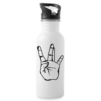 West Coast - Water bottle with straw - white - Right