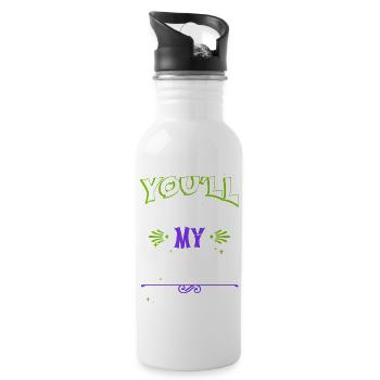 geek cool bmx literary humor cycling bday costume - Trinkflasche mit integriertem Trinkhalm - Weiß - Rechts