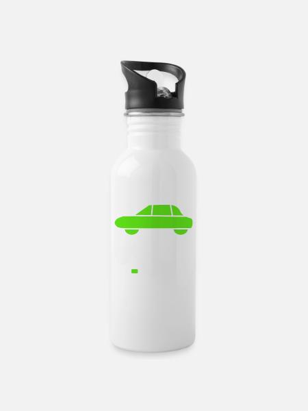 zero emissions - Trinkflasche mit integriertem Trinkhalm - Weiß