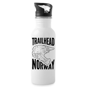 T-shirt VTT Trailhead Norvège - Gourde avec paille intégrée - blanc - Droite