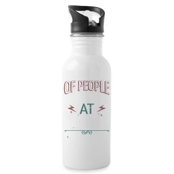 novelist article contentwriter novel present idea - Trinkflasche mit integriertem Trinkhalm - Weiß - Rechts