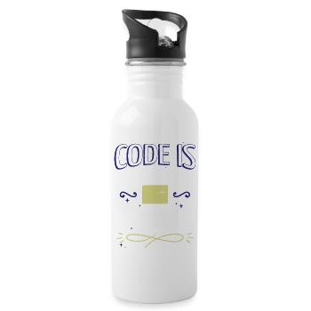 birthday present statement present father gift - Trinkflasche mit integriertem Trinkhalm - Weiß - Rechts