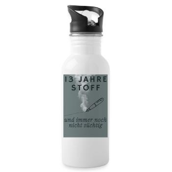 Abi Design German - Trinkflasche mit integriertem Trinkhalm - Weiß - Rechts