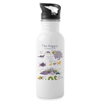 The Haggis: A Simple Guide - Water bottle with straw - white - Right