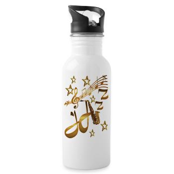 My Jazz My music - Water bottle with straw - white - Right