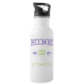 pudel lustig bluthund female smeilie hund - Trinkflasche mit integriertem Trinkhalm - Weiß - Rechts