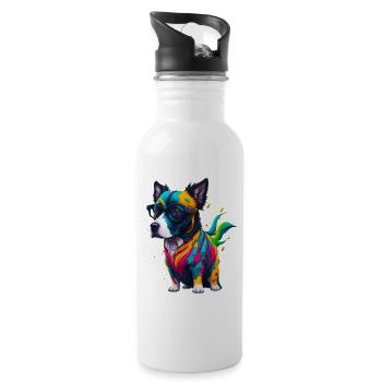 Dog 3 - Water bottle with straw - white - Right