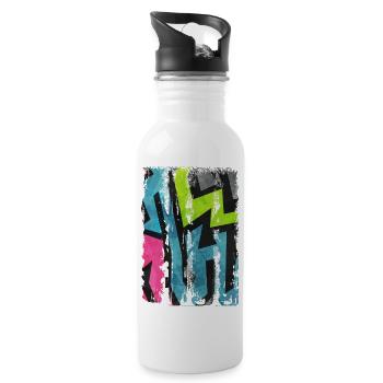 Graffiti style Splash hip hop couleurs peintre couleur - Gourde avec paille intégrée - blanc - Droite