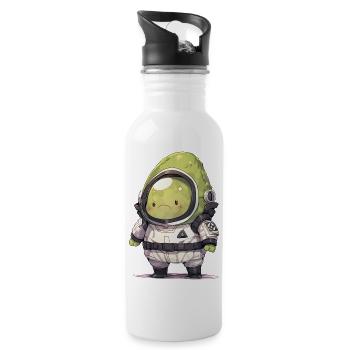 Astronauts Avocado - Water bottle with straw - white - Right