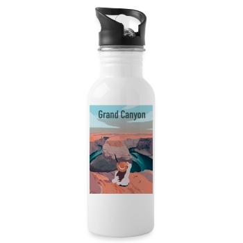 Grand canyon - Gourde avec paille intégrée - blanc - Droite