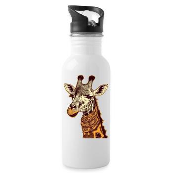 Lydia die Giraffe - Trinkflasche mit integriertem Trinkhalm - Weiß - Rechts