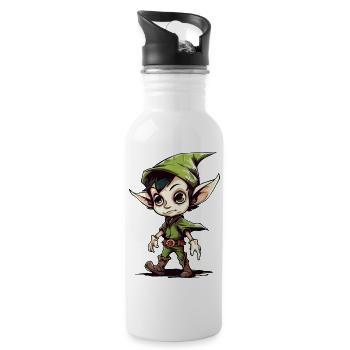 Lefo le petit lutin - Gourde avec paille intégrée - blanc - Droite