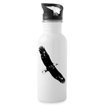 Aigle royal - Gourde avec paille intégrée - blanc - Droite