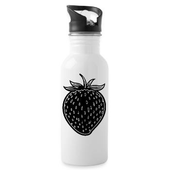 Fraise Fruit Fruit - Gourde avec paille intégrée - blanc - Droite