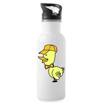 ente cap - Trinkflasche mit integriertem Trinkhalm - Weiß - Rechts