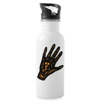Mystical palmistry - Water bottle with straw - white - Right