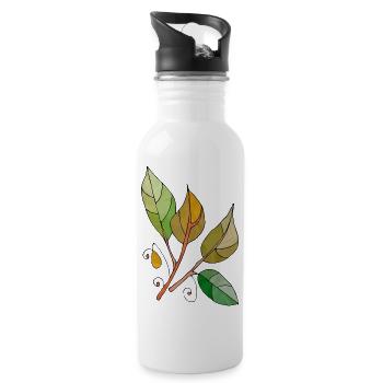 Liste - Trinkflasche mit integriertem Trinkhalm - Weiß - Rechts