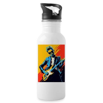 Pop Art Rocker - Water bottle with straw - white - Right