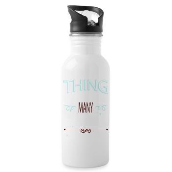 books coffee book keeper gift joke movies a time - Trinkflasche mit integriertem Trinkhalm - Weiß - Rechts