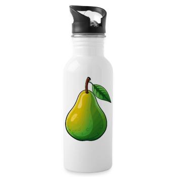 Une poire - Gourde avec paille intégrée - blanc - Droite