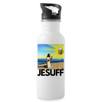 Malle Jesuff 3 - Trinkflasche mit integriertem Trinkhalm - Weiß - Rechts